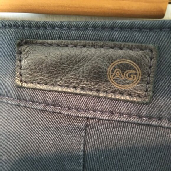 AG  "Slim Khaki Crop"  'Skinny Straight' Navy  Pedal Pusher Capri Pants Sz 23R - Picture 8 of 11